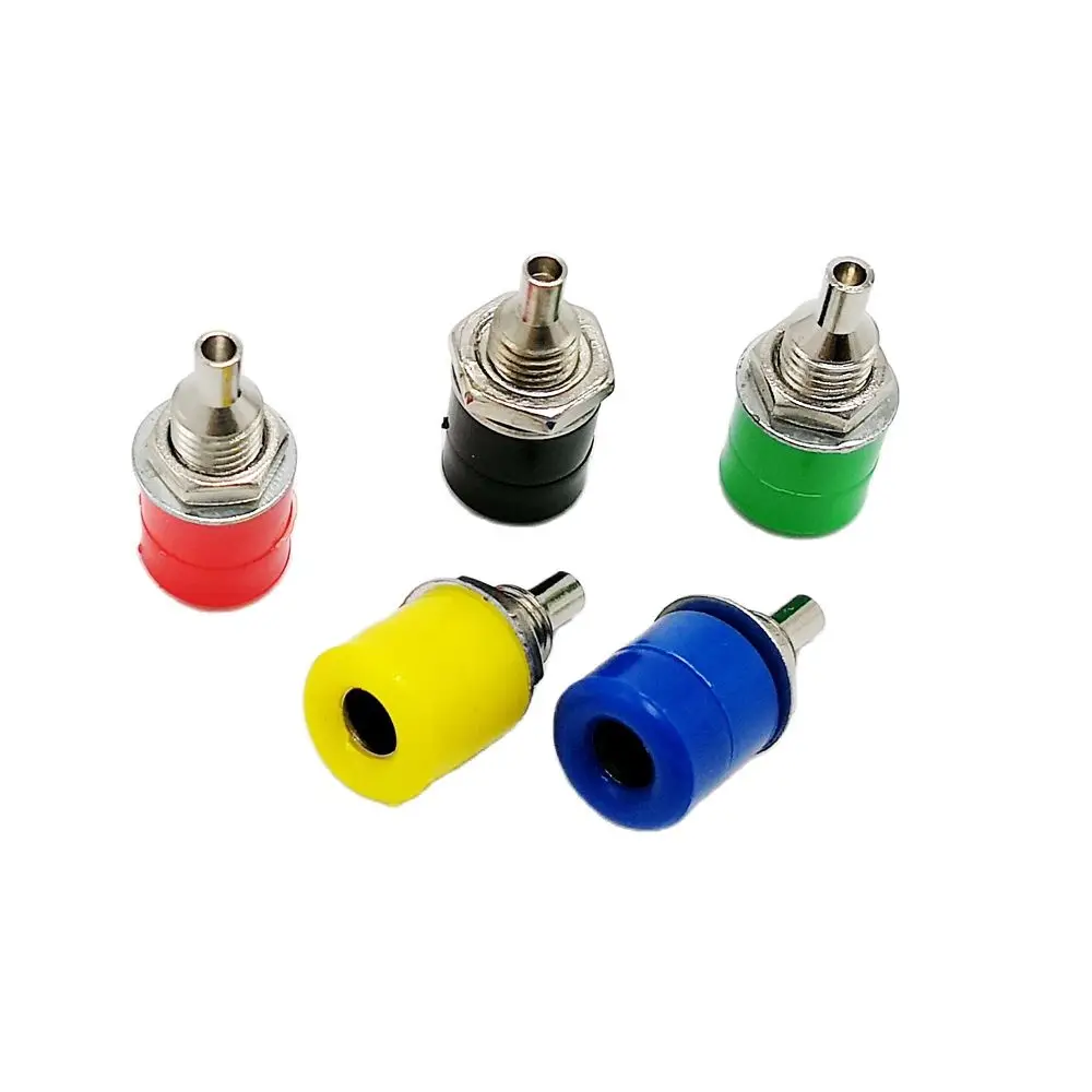 4mm Banana Socket Connector 4mm banana Panel Mount Binding Post Amplifier Terminal Experimental Connector 10Pcs