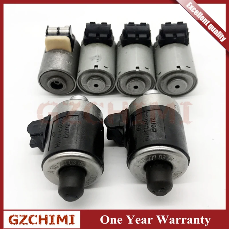 6pcs 722.6 Transmission Solenoids Speed Sensor For Mercedes Benz Automatic Transmission Solenoid 5-Speed