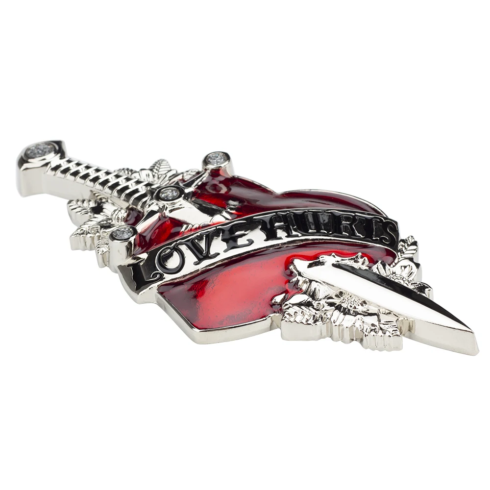 Love Hurts Gesper Sabuk Aloi Hati Merah untuk Wanita Modis Mewah