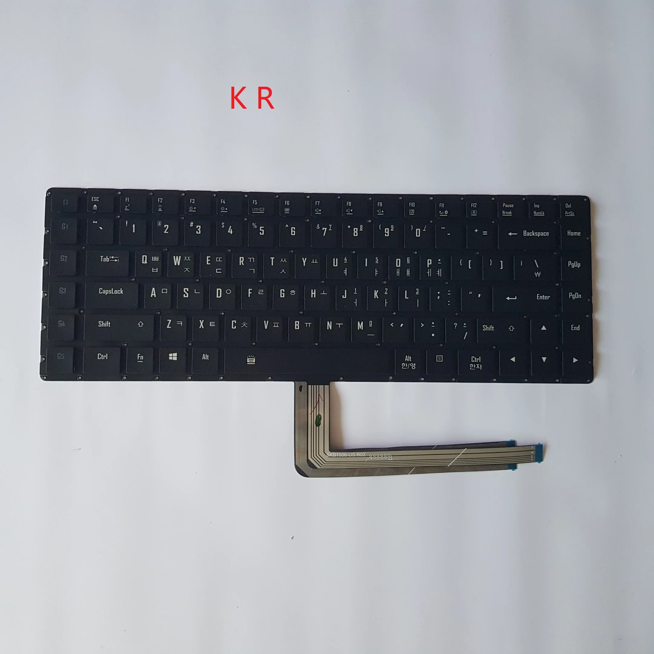 Teclado translúcido para portátil Gigabyte AERO 14 27703-KR641-G30S SKB1507-KR 27703-US641-G30S, sin marco, SKB1507-US