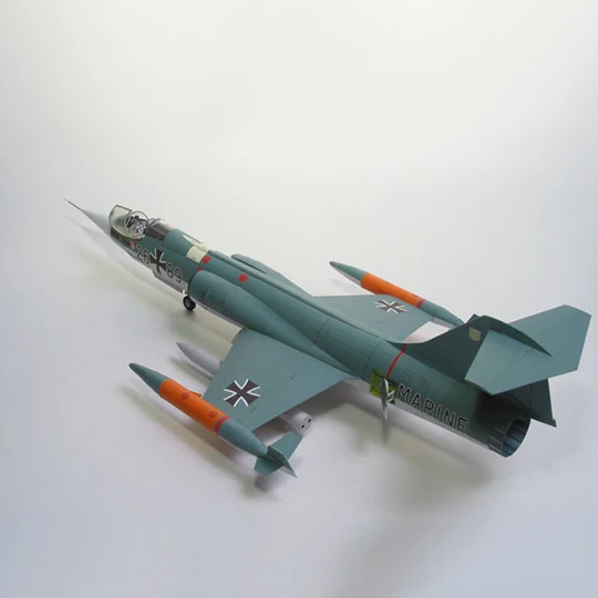 1:33 스케일 미국 F-104G Starfighter DIY 공예 종이 모델 키트 퍼즐 수제 장난감 DIY