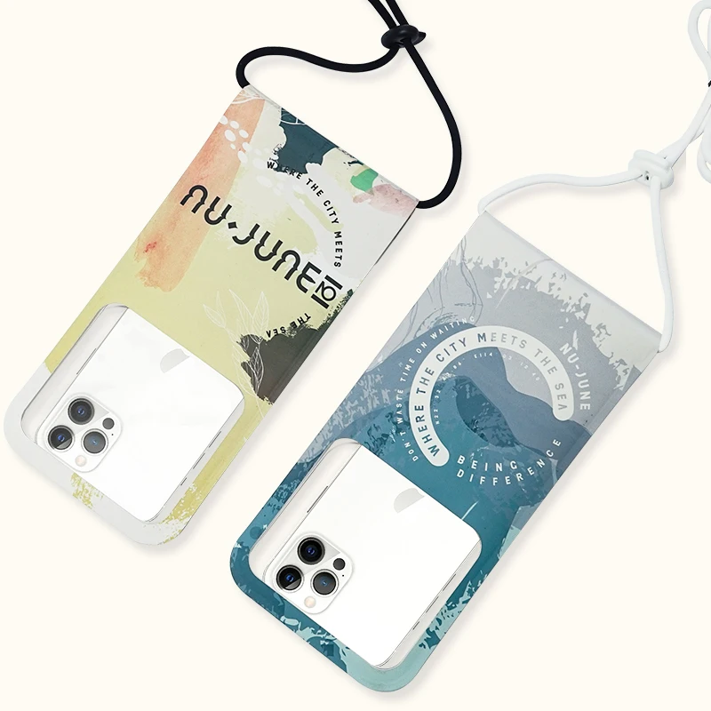 Nu-June Mobie Phone Swimming Bag Waterproof Touchscreen TPU Phone Bag Underwater Pouch Cell Phone Case For Swim Diving Beach