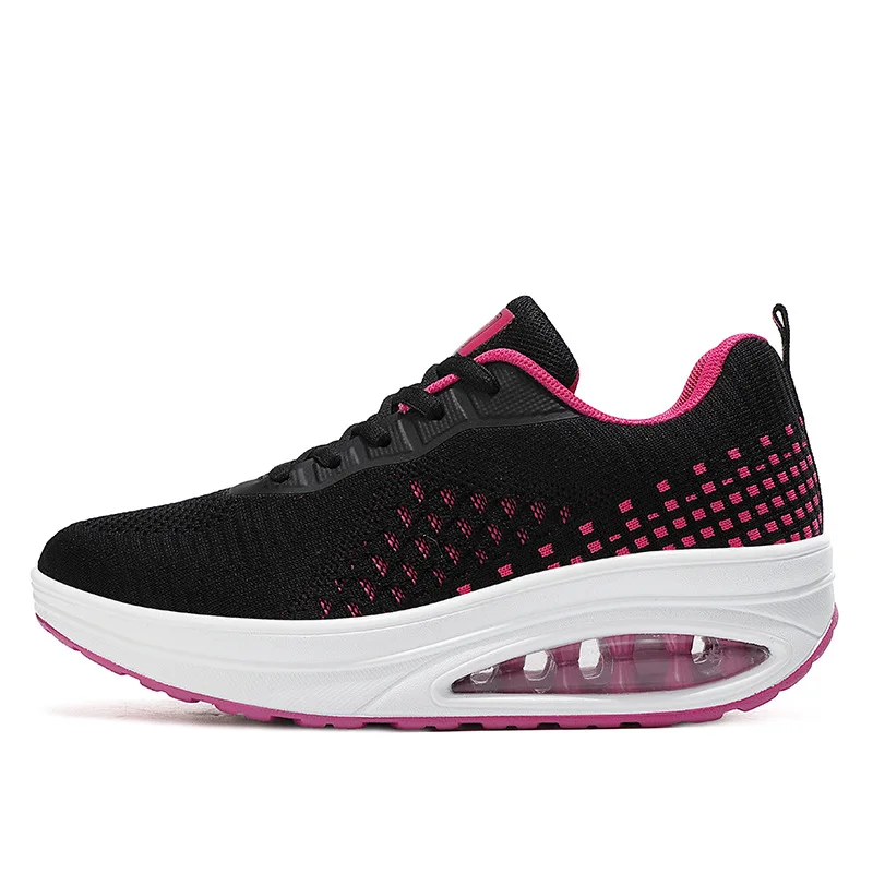 Dance Shoes Woman Ladies Modern Soft Outsole Jazz Sneakers Knit Upper Breathable Lightweight Female Dancing Fitness Shoes Sport