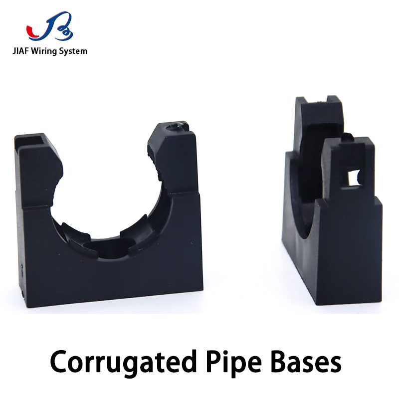 Corrugated Pipe Fixing Seat Corrugated AD10 PA Nylon Tube Mount Bases Black Snakeskin Tube Fixed Clip AD15.8/13/18.5/25/21.2/13