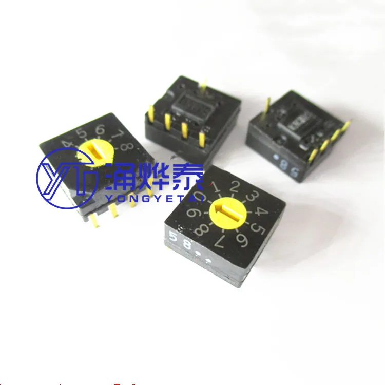 YYT 2PCS DRS3010 coding switch 0-9 rotating 10 gear dial switch 4:1 pin