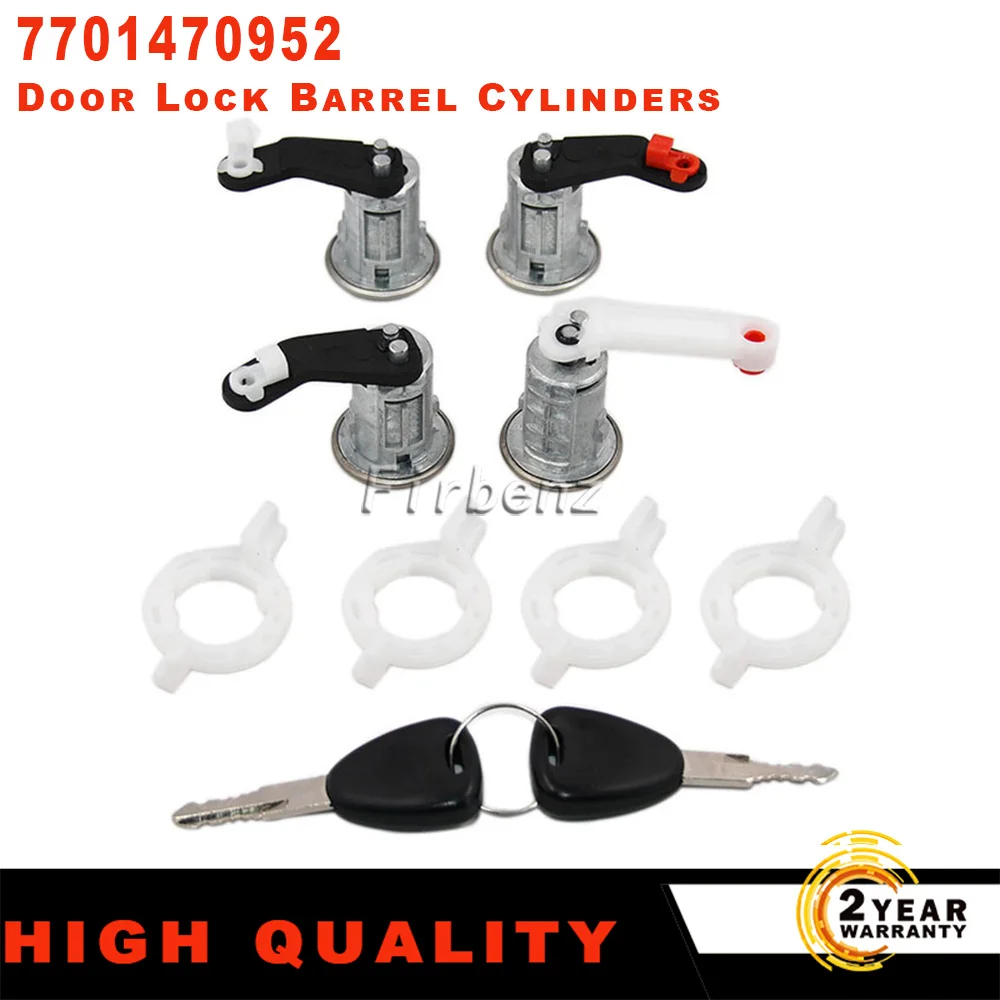 

4 PCS Car Door Lock Barrel Cylinders For Renault Master 2 Mascott Opel Movano 2 Nissan Interstar 1998-2008 7701470952 256524