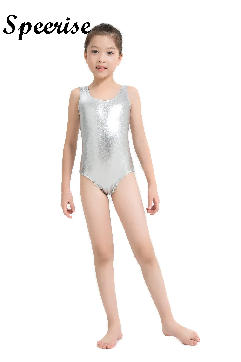 SPEERISE Shiny Metallic Toddler Ballet Dance Leotards Children  Spandex Dancewear Girl Gymnastics Suits for Kids Leotards