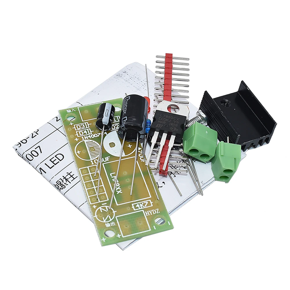 DIY KIT LM7805 L7805 DC/AC Three Terminal Voltage Regulator Power Supply Module 5V 6V 9V 12V Output Max 1.2A