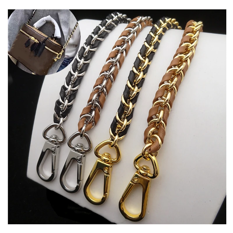 Women Bag Chain Leather Bag Strap DIY Bag Fix Accessory Replacement Parts Dog Clasp Shoulder Bag Chain Buckle High Quality