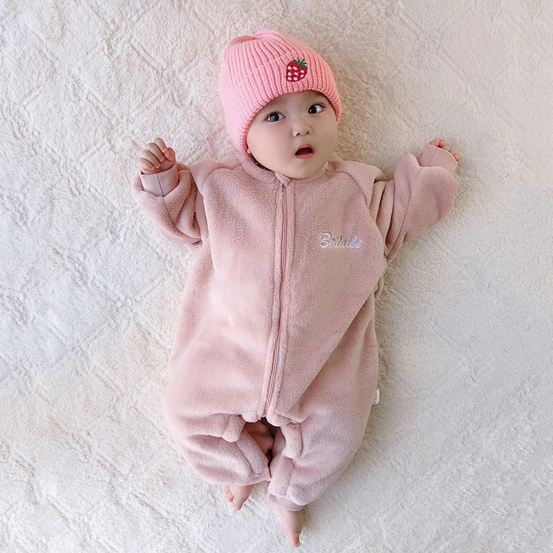 Infant Hoodie Newborn Clothes Boy Girl Baby Romper Jumpsuit Winter 0 3 6 12 24 Months