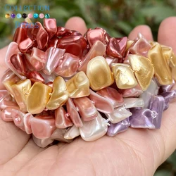 Natural Shell Beads Electroplating Colorful Mother Of Pearl Chips Beads For Jewelry Making Handmade Diy Bracelet Accessories