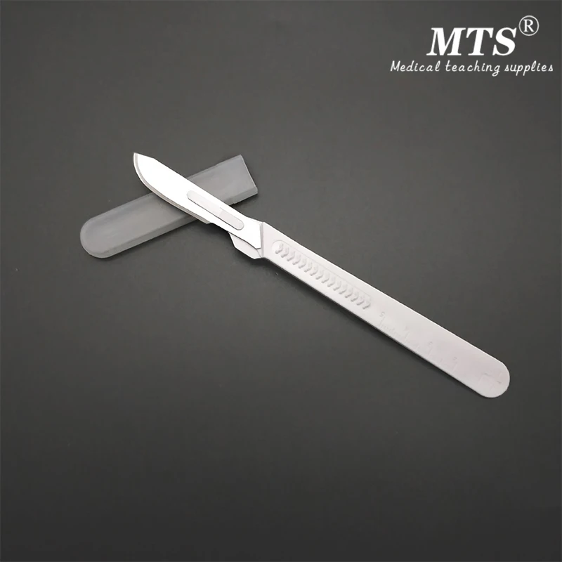 10pcs/box Disposable Surgical Carbon Steel Scalpel Blade With Plastic Handle Surgical Instruments Skin suture training