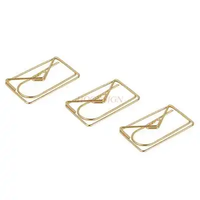 

10pcs Golden Envelope Paper Clip Cartoon Paper Clip Shape Paper Clip Shaped Paper Clip
