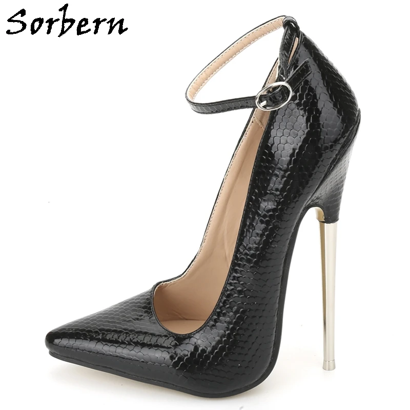 

Sorbern 18Cm Extreme High Heels Women Pumps Plus Size Metal Heels Ladies Party Shoes Pump Unisex Gay Dance Crossdressed Heels