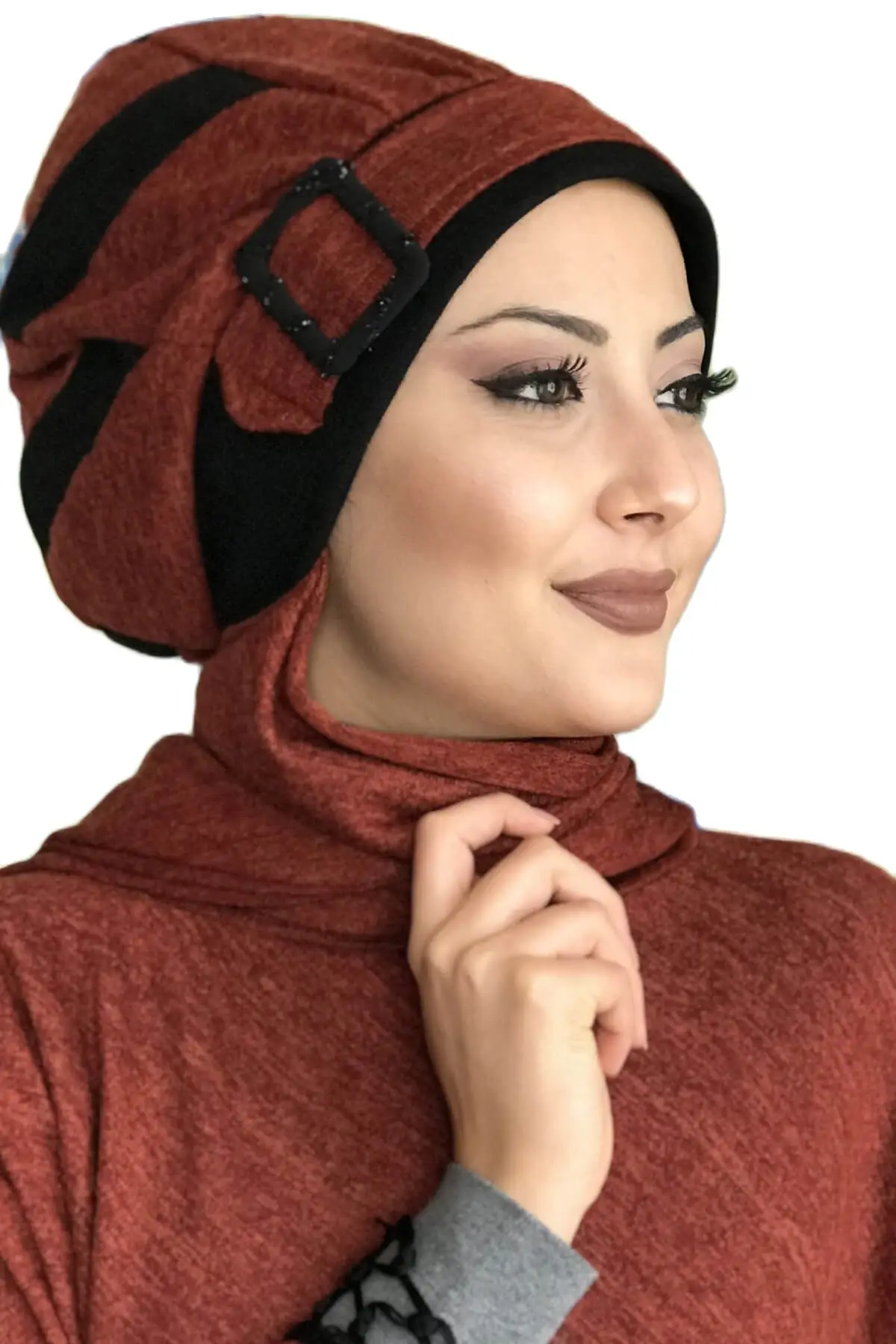 New Fashion 2023 Women Hijab Multicolor Scarf Kerchief Hat Bonnet Cancer Cap Islamic Clothing Red Black Stripe Ready Shawl