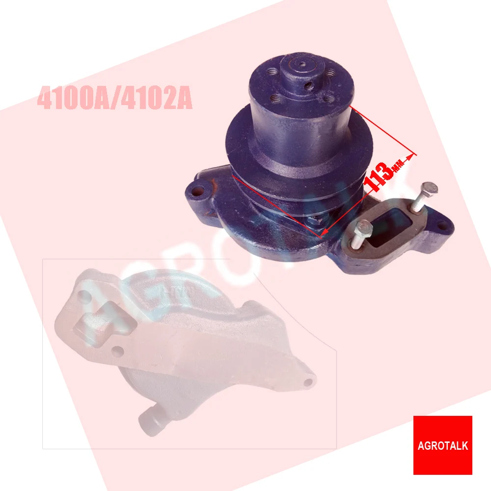 Water pump for Shanghai SNH504 with Shanghai brand 495A / SNH654 / SNH754 with Shanghai brand 4100A /4102A, part number: