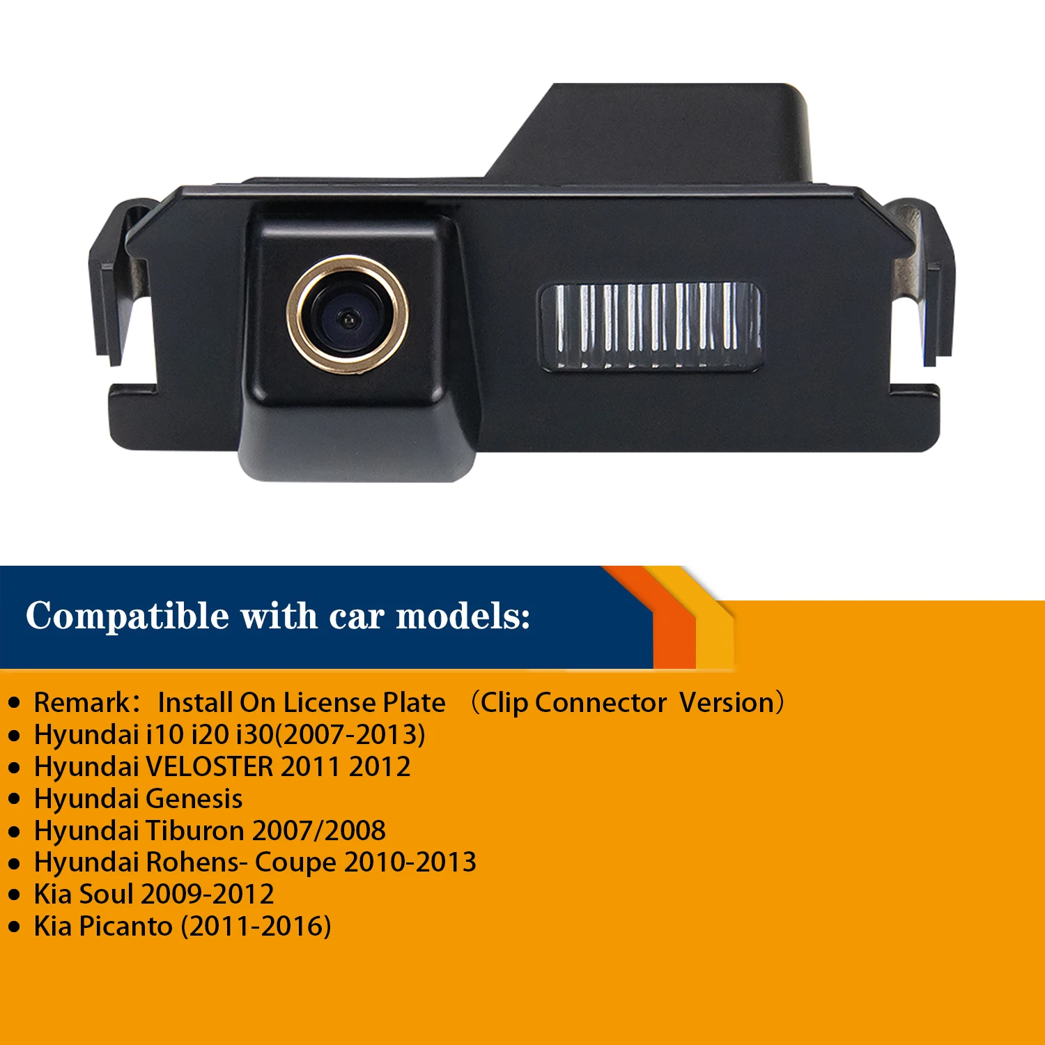 Misayaee HD Car Rear View Backup Camera License Plate Light for Hyundai i10 i20 i30 Elantra GT Touring SOLARIS Kia Soul Picanto