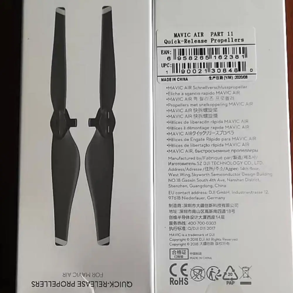 مروحة جديدة لطائرة dji mavic air1 بدون طيار ، قطع غيار ، نسخ