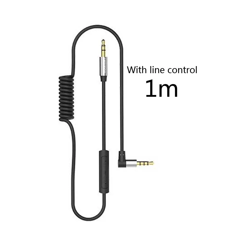 Audio Cable Jack 3.5mm Male to Male Spring Wire Audio Auxiliary Cable Suitable For Car Earphone Speakers