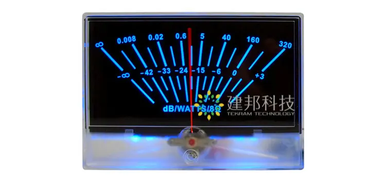 

High-precision amplifier VU Meter Head DB Level DAC Audio Meter Chassis Power Amp w/ Backlight P-134