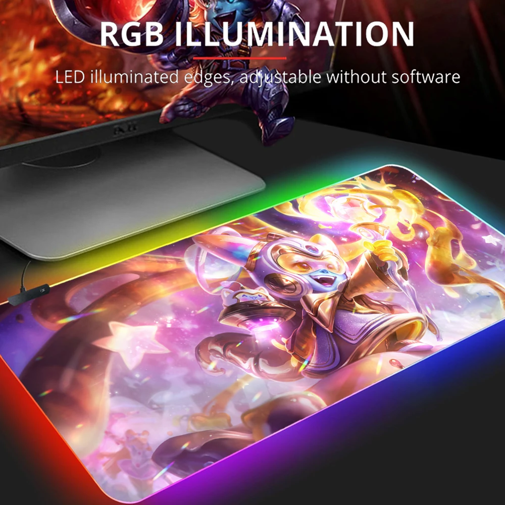 

30x60cm League of Legends Lulu Mouse Pad Gaming RGB MousePad Large Big Mouse Mat Desktop Mat Computer Mouse pad For Overwatch