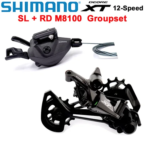 Imagen 2 del producto Shimano-palanca de cambios DEORE XT M8100 para bicicleta de montaña, 1x12 velocidades, desviador trasero original RD M8100 SL M8100