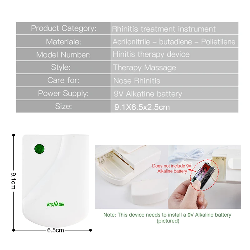 BioNase Nose Rhinitis Sinusitis Cure Therapy Nose Massage Hay Fever Low Frequency Pulse Laser Runny Sneeze Treatment Machine