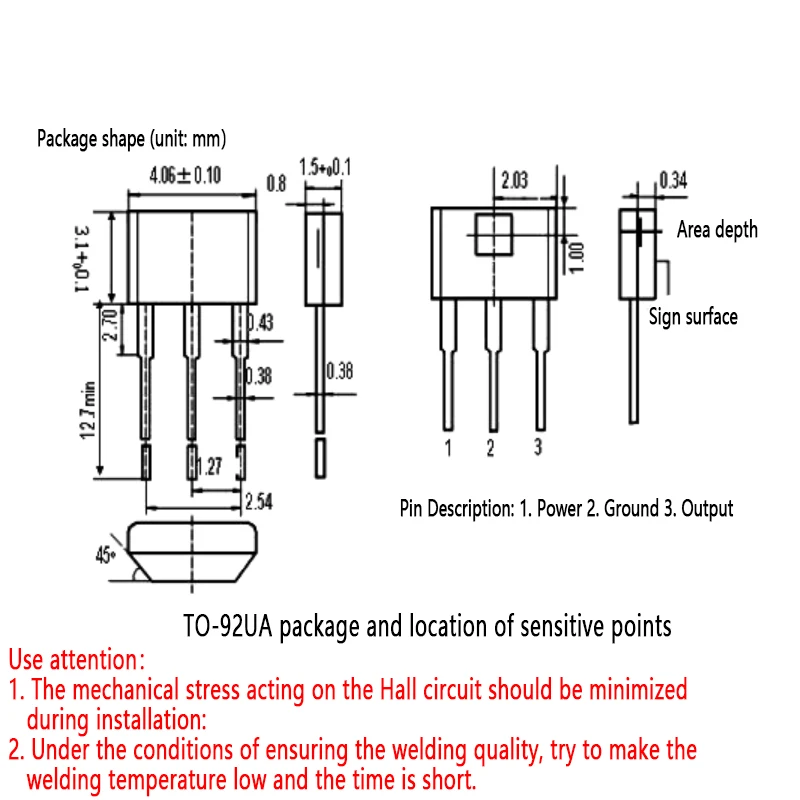 10PCS Official original 49E Hall element OH49E SS49E Hall sensor Hall Effect Sensor new