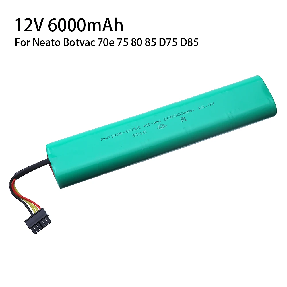 

12V 6000mAh Battery For Neato Botvac 70e 75 D75 80 85 D85 Vacuum Cleaners Rechargeable Batteries 12V Ni-MH Battery 6000mAh