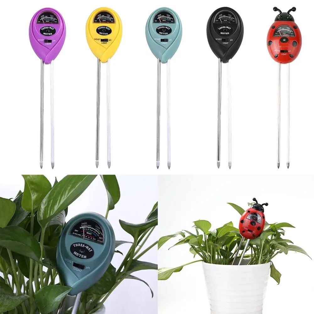 Probador Digital 3 en 1 de humedad del suelo, medidor de PH solar para plantas, flores, medición de acidez y humedad, herramientas para plantas de jardín