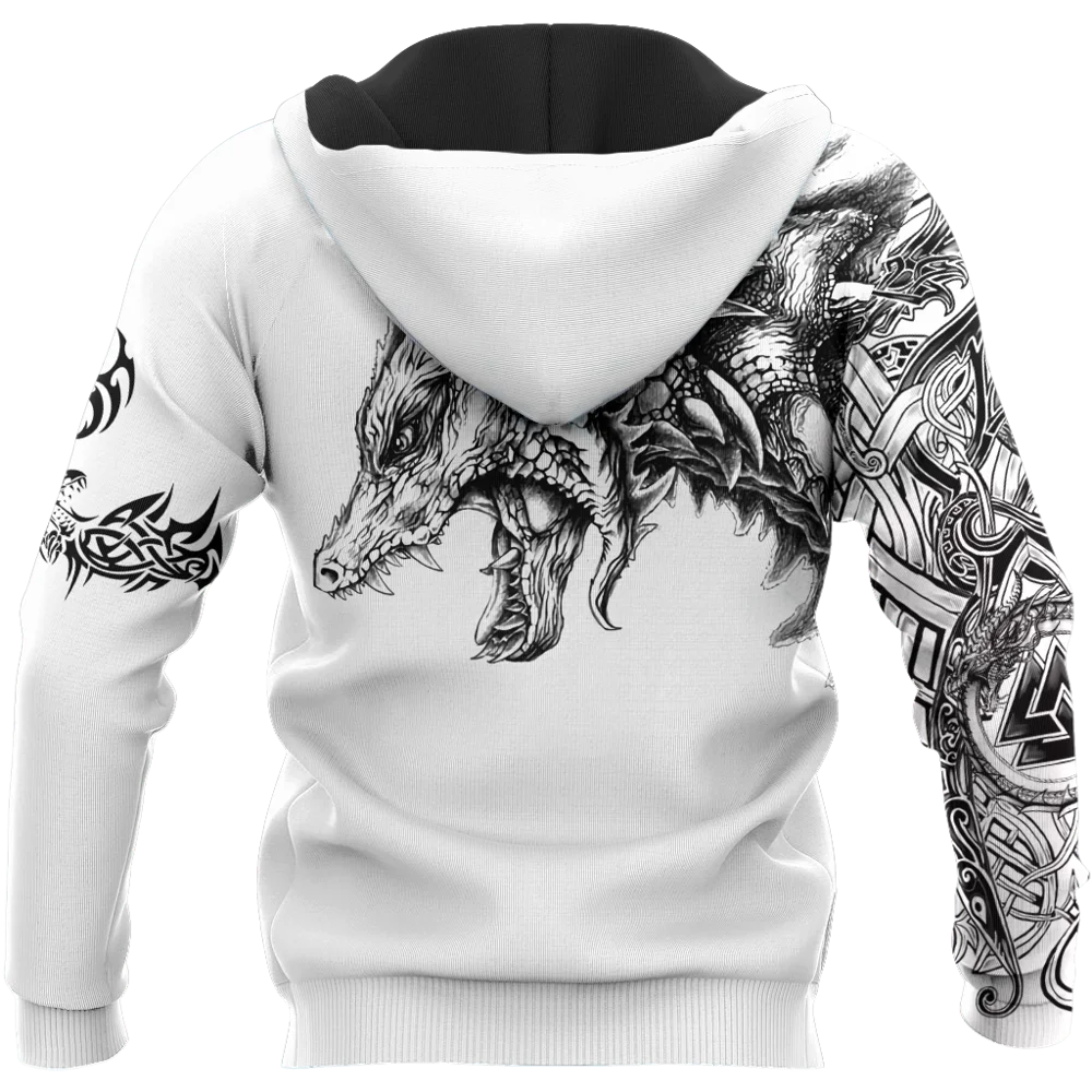 Sudadera unisex 3D dragón Tatuaje y Mazmorras – Chaqueta casual KJ0273 - imagen 3