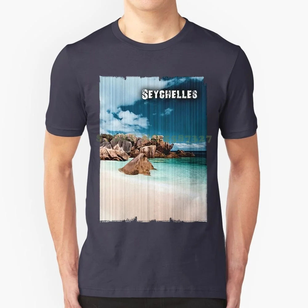 Printed T Shirt Men Seychelles Tshirt Homme T Shirt , Plage Tshirt , Beach Tshirt , Tshirt Homme