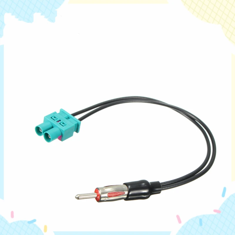 

1Pcs Dual FAKRA Antenna Adapter Cable 75Ω | Plug-and-Play for VW/Audi Radio Din Male Plug | Car OEM Audio Lead