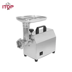 Itop-moedor de carne elétrico de alta qualidade, salsichas, moedor de carne doméstico, aço inoxidável, máquina pesada, 110v/220v