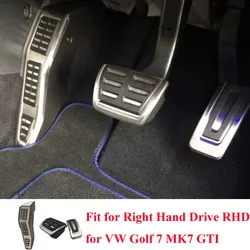 AT Right Hand Driving RHD Accelerator Pedal Pad for VW Golf 7 MK7 VII GTI R Seat MK3 Gas Brake Footrest Padels Covers for A3