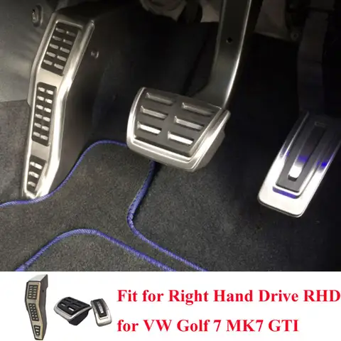 오른손에서 운전하는 RHD 액셀 페달 패드, 폭스바겐 골프 7 MK7 VII GTI R 좌석 MK3 용, 가스 브레이크 발판 패드, A3 용 커버