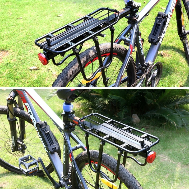 WEST BIKING Bike Carrier Rack Bike Luggage Bag Set Aluminum Steel Cycling Cargo Shelf Can Manned 140KG Load-bearing Bicycle Rack