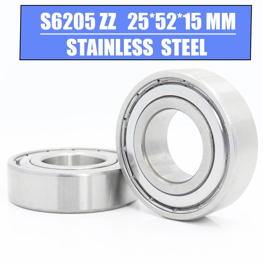 S6205ZZ Bearing 25*52*15 mm High QualityS6205 Z ZZ S 6205 440C Stainless Steel S6205Z Ball Bearings For Motorcycles