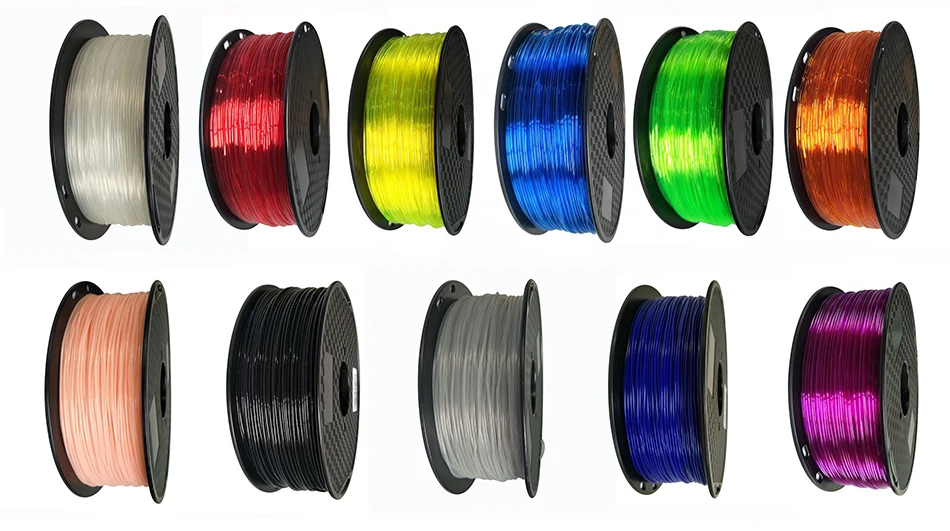 Elastisches Flexibles TPU Blaues 3D-Drucker-Filament 1,75mm 500g 250g Transparentes Rotes, Schwarzes Gummimaterial-Rollenset für 3D-Druck – Detail 1