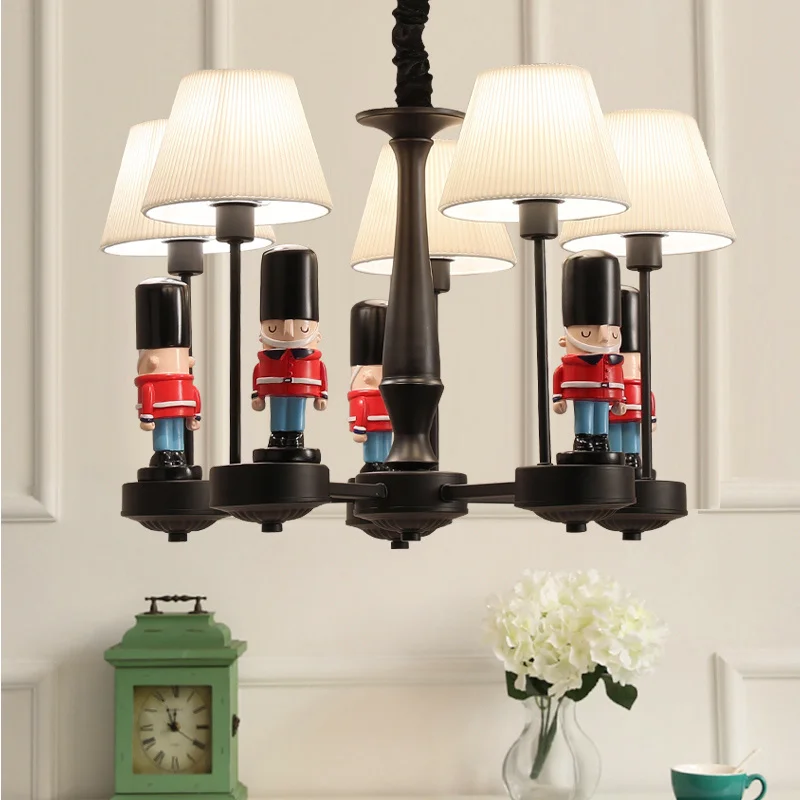 

Chandeliers Children's room chandelier boys and girls bedroom lamp room creative cartoon Mediterranean lamps