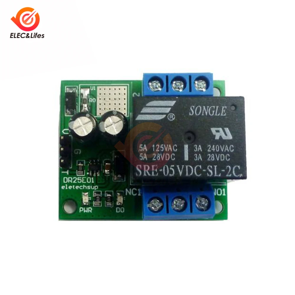 DC 5V 9V 12V 24V 3-5A Flip-Flop Latch DPDT Relay Module Bistable Self-locking Switch Low pulse trigger Board for Motor LED PLC