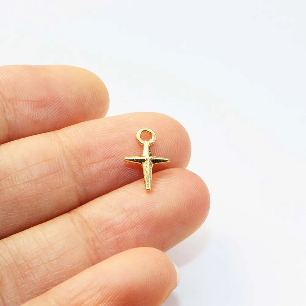 Eruifa 20pcs 8*10mm Star Plated Zinc Alloy Charms Pendant Jewelry DIY Necklace Bracelet Earrings 2 Colors