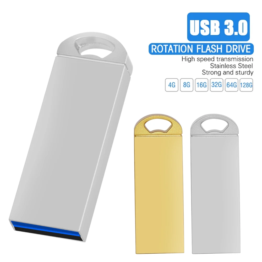 Chống Thấm Nước Siêu Tốc USB 3.0 Ổ Đĩa Flash 64GB 32GB 16GB 8GB Bút Đèn Flash Kim Loại Lưu Trữ Flash usb Bộ Nhớ Đèn LED Dán