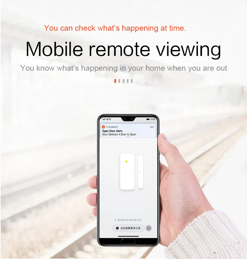 Smart Home WiFi Door Sensor Tuya Window Door Open / Close Detector Compatible With Google Home/Alexa/Smart Life APP