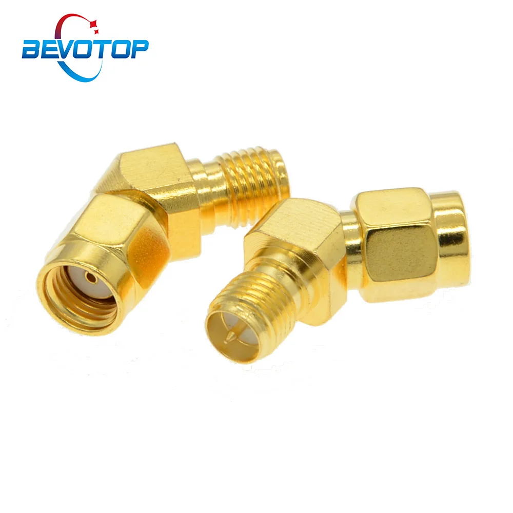 10 PCS/lot 45 Degree Adapter Connector for FPV Race Goggle Antenna Converter RP-SMA Male to RP-SMA Female 135 Degree Adapter