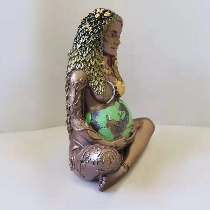 الأرض الأم تماثل صمغي الحلي غايا آلهة تمثال غرفة ديكور حديقة الديكور الحرف هدية إكسسوارات ديكور منزلي