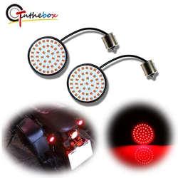 2PCS 1156 48-SMD Red LED Rear Turn Signal Lights For Harley-Davidson Road King, Electra Glides, Ultra Glide, Motorcycles