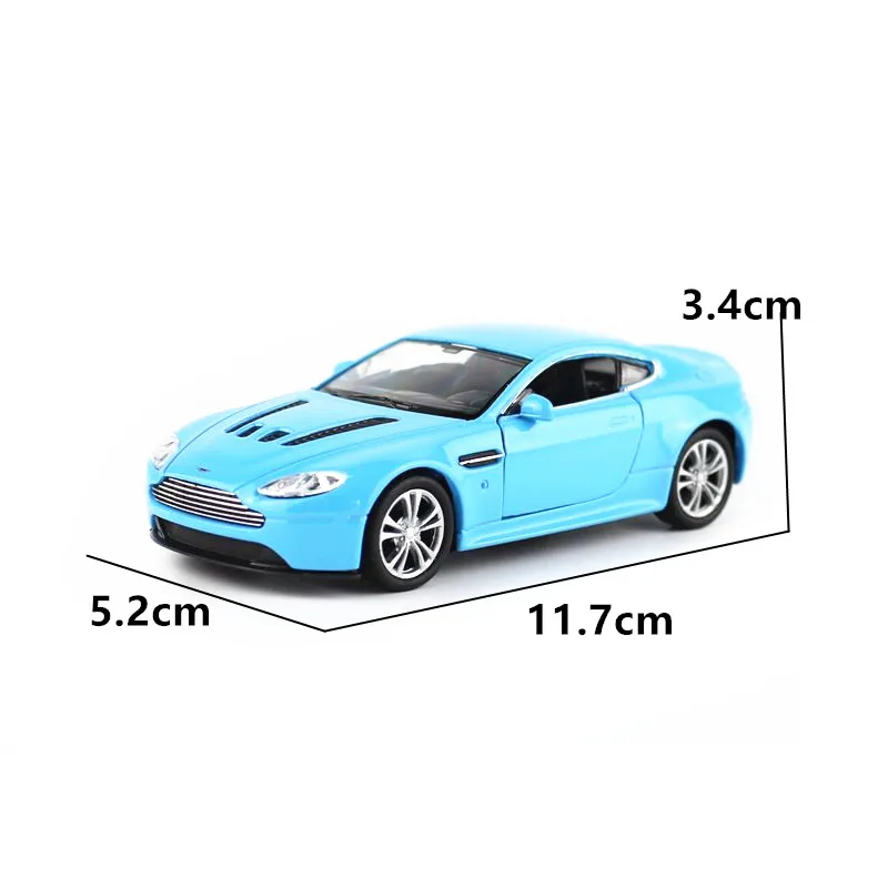 WELLY Toy Diecast Model 1:36 Scale Aston-Martin V12 Super Sport Pull Back Car Educational Collection Gift For Children