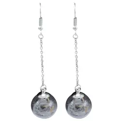 Fashion Transparent Ball Women Dried Flower Dangle Earrings Natural Dandelion Earrings Drop Earrings for Women Jewelry