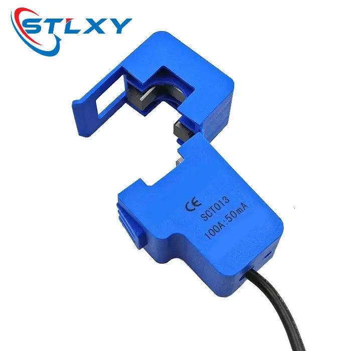 Stlxy SCT013 SCT-013-000 Capteur de courant alternatif non invasif 5A 10A 15A 20A 30A 50A 60A Transformateur de courant à noyau divisé